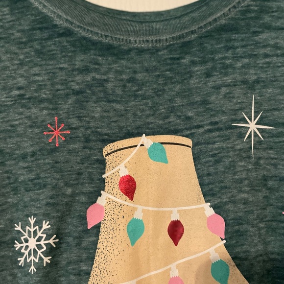 Lane Bryant Green Christmas Story Long Sleeve Tee - Picture 5 of 9